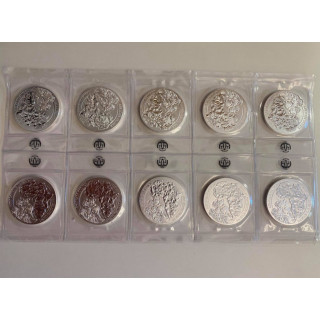 4 x 1 oz moneta Bushbaby Galago Rwanda 2020 srebro ( 4 monety)